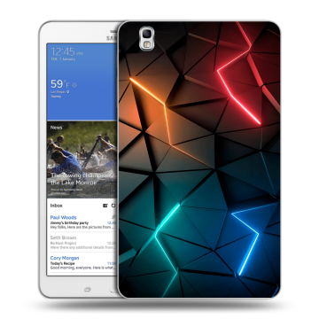 Силиконовый чехол на планшета Samsung Galaxy Tab Pro 8.4 с принтом Абстракция неон