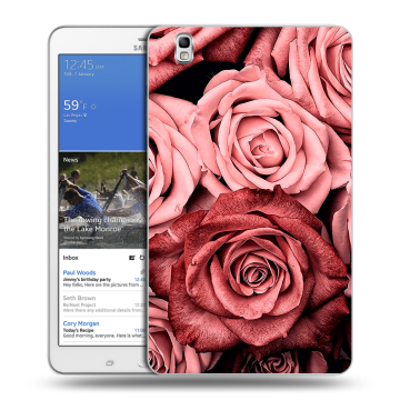 Силиконовый чехол на планшета Samsung Galaxy Tab Pro 8.4 с принтом Цветы розы