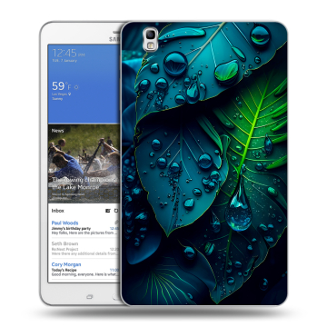 Силиконовый чехол на планшета Samsung Galaxy Tab Pro 8.4 с принтом Листья