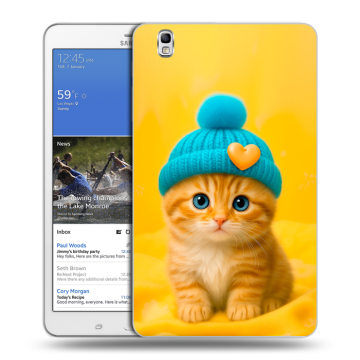 Силиконовый чехол на Samsung Galaxy Tab Pro 8.4 с принтом Котенок в шапке