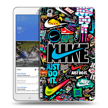 Силиконовый чехол на Samsung Galaxy Tab Pro 8.4 с принтом найк nike черный