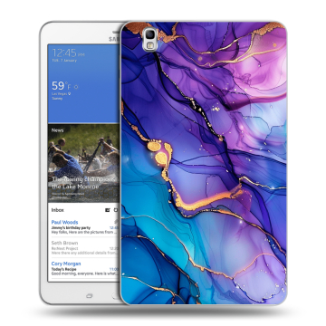 Силиконовый чехол на Samsung Galaxy Tab Pro 8.4 с принтом синий мрамор Силиконовый чехол на Samsung Galaxy Tab Pro 8.4 с принтом синий мрамор