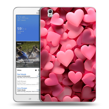 Силиконовый чехол на Samsung Galaxy Tab Pro 8.4 с принтом розовые сердечки Силиконовый чехол на Samsung Galaxy Tab Pro 8.4 с принтом розовые сердечки