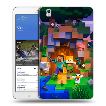Силиконовый чехол на Samsung Galaxy Tab Pro 8.4 с принтом Майнкрафт Minecraft