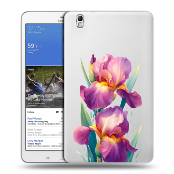 Силиконовый чехол на Samsung Galaxy Tab Pro 8.4 с принтом Цветы орхидеи