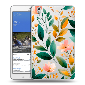 Силиконовый чехол на Samsung Galaxy Tab Pro 8.4 с принтом Цветы паттерн
