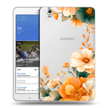 Силиконовый чехол на Samsung Galaxy Tab Pro 8.4 с принтом Цветы принт