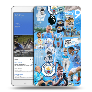 Силиконовый чехол на Samsung Galaxy Tab Pro 8.4 с принтом Man City Манчестер Сити