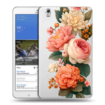 Силиконовый чехол на Samsung Galaxy Tab Pro 8.4 с принтом цветы