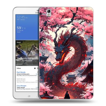 Силиконовый чехол на Samsung Galaxy Tab Pro 8.4 с принтом Дракон Японский Силиконовый чехол на Samsung Galaxy Tab Pro 8.4 с принтом Дракон Японский