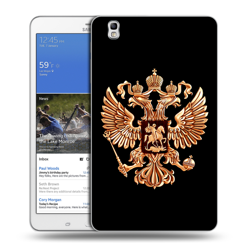 Силиконовый чехол на Samsung Galaxy Tab Pro 8.4 с принтом Герб России золотой Силиконовый чехол на Samsung Galaxy Tab Pro 8.4 с принтом Герб России золотой