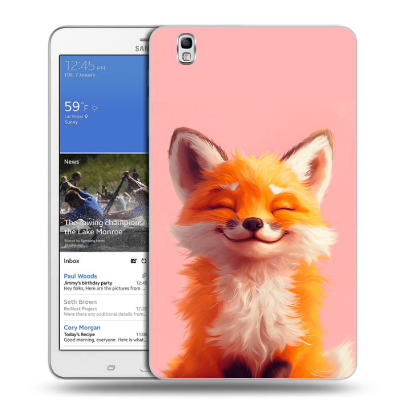 Силиконовый чехол на Samsung Galaxy Tab Pro 8.4 с принтом милая лиса Силиконовый чехол на Samsung Galaxy Tab Pro 8.4 с принтом милая лиса