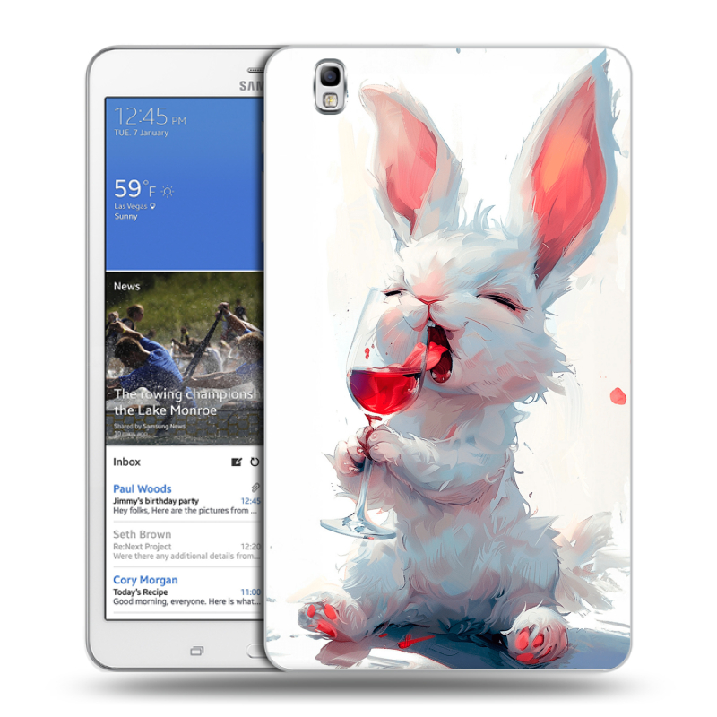 Силиконовый чехол на Samsung Galaxy Tab Pro 8.4 с принтом кролик зайчик Силиконовый чехол на Samsung Galaxy Tab Pro 8.4 с принтом кролик зайчик