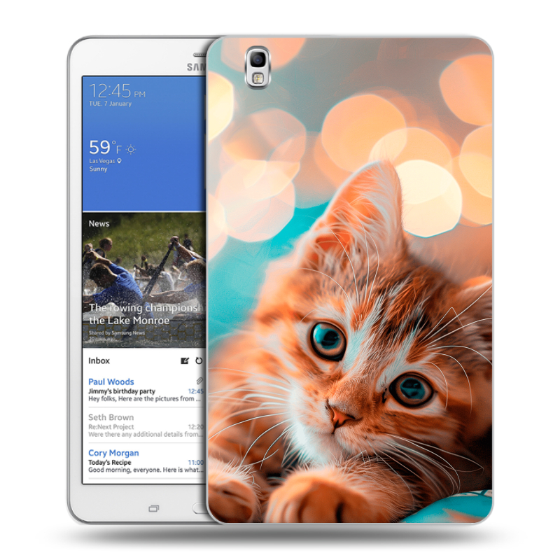 Силиконовый чехол на Samsung Galaxy Tab Pro 8.4 с принтом котик Силиконовый чехол на Samsung Galaxy Tab Pro 8.4 с принтом котик