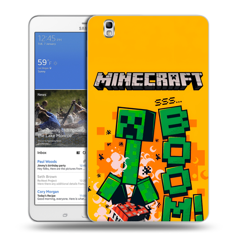 Силиконовый чехол на Samsung Galaxy Tab Pro 8.4 с принтом Майнкрафт Minecraft Силиконовый чехол на Samsung Galaxy Tab Pro 8.4 с принтом Майнкрафт Minecraft