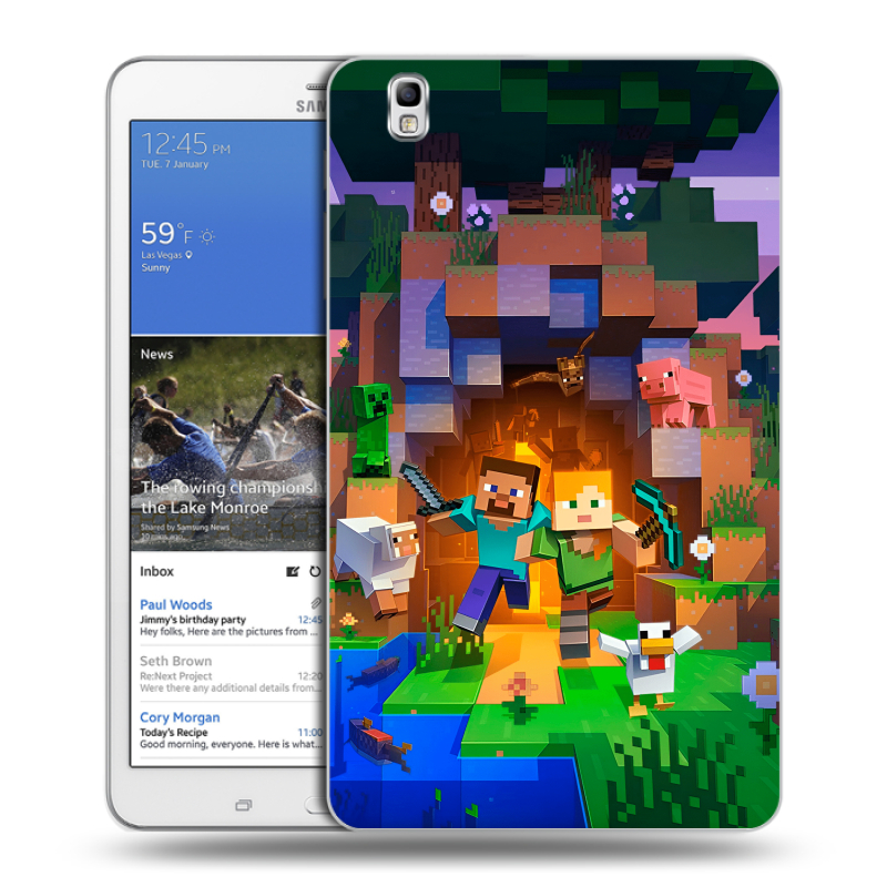 Силиконовый чехол на Samsung Galaxy Tab Pro 8.4 с принтом Майнкрафт Minecraft Силиконовый чехол на Samsung Galaxy Tab Pro 8.4 с принтом Майнкрафт Minecraft