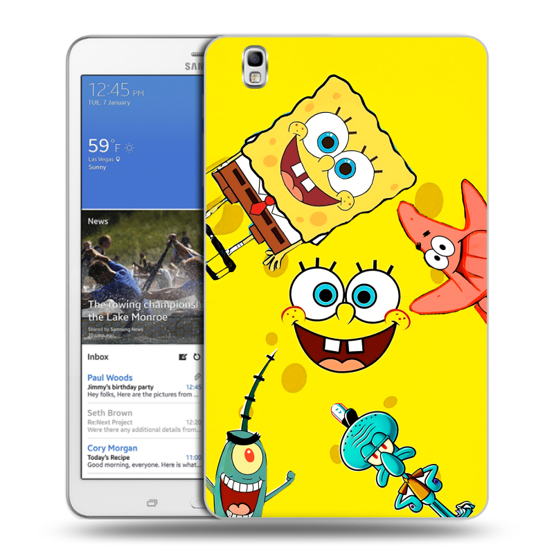 Силиконовый чехол на Samsung Galaxy Tab Pro 8.4 с принтом Спанч боб Спанчбоб Силиконовый чехол на Samsung Galaxy Tab Pro 8.4 с принтом Спанч боб Спанчбоб