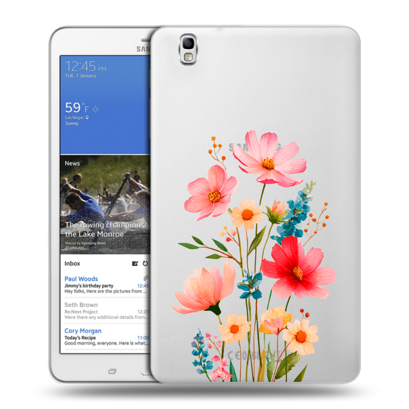 Силиконовый чехол на Samsung Galaxy Tab Pro 8.4 с принтом Цветы Силиконовый чехол на Samsung Galaxy Tab Pro 8.4 с принтом Цветы