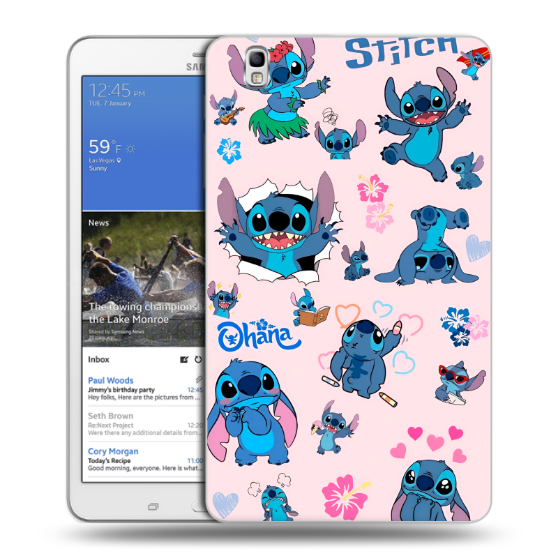 Силиконовый чехол на Samsung Galaxy Tab Pro 8.4 с принтом Лило и Стич Силиконовый чехол на Samsung Galaxy Tab Pro 8.4 с принтом Лило и Стич
