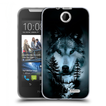 Силиконовый чехол на HTC Desire 310 с принтом Лесной волк