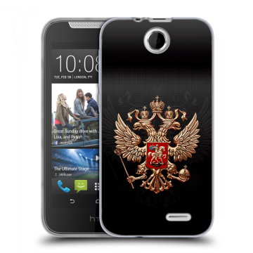 Силиконовый чехол на HTC Desire 310 с принтом Герб России