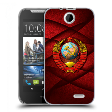 Силиконовый чехол на HTC Desire 310 с принтом Герб СССР