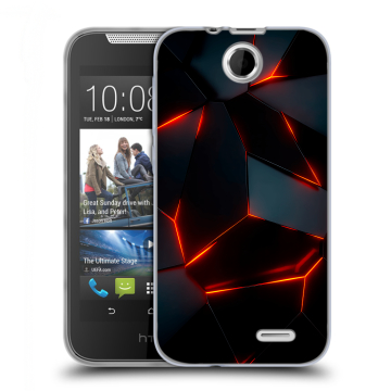 Силиконовый чехол на HTC Desire 310 с принтом Яркие абстракции