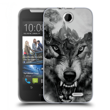 Силиконовый чехол на HTC Desire 310 с принтом Волк