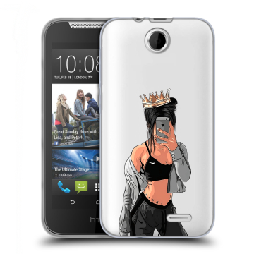 Силиконовый чехол на HTC Desire 310 с принтом Женские принты