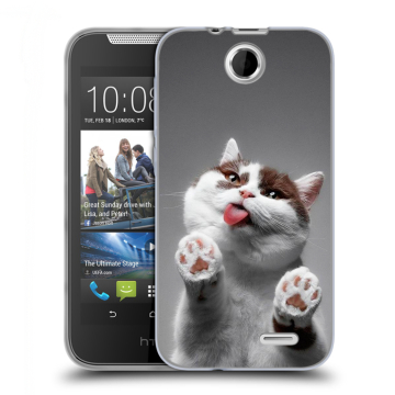 Силиконовый чехол на HTC Desire 310 с принтом Коты