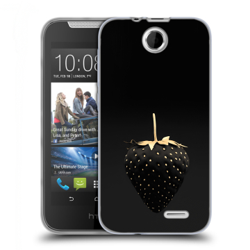 Силиконовый чехол на HTC Desire 310 с принтом Черная клубника