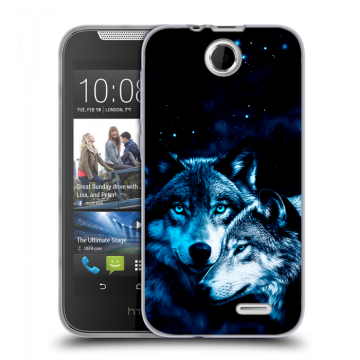 Силиконовый чехол на HTC Desire 310 с принтом Волки Силиконовый чехол на HTC Desire 310 с принтом Волки