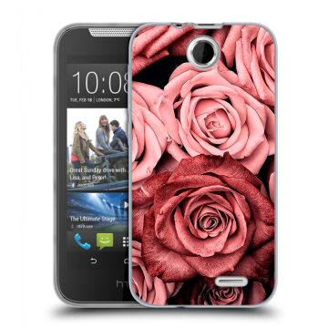 Силиконовый чехол на HTC Desire 310 с принтом Цветы розы