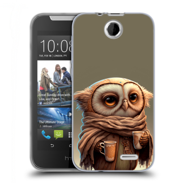 Силиконовый чехол на HTC Desire 310 с принтом Сова