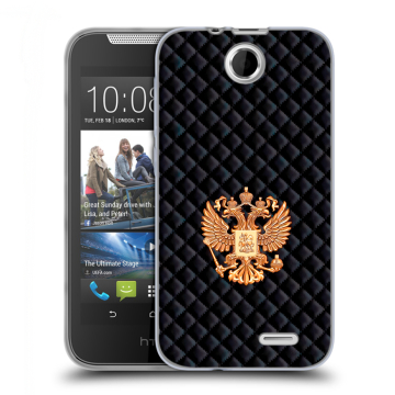 Силиконовый чехол на HTC Desire 310 с принтом Герб России принт