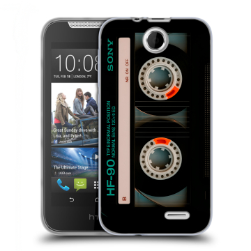 Силиконовый чехол на HTC Desire 310 с принтом Кассета