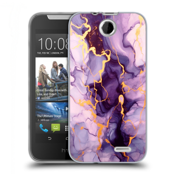 Силиконовый чехол на HTC Desire 310 с принтом Мрамор