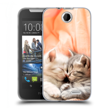 Силиконовый чехол на HTC Desire 310 с принтом Котята