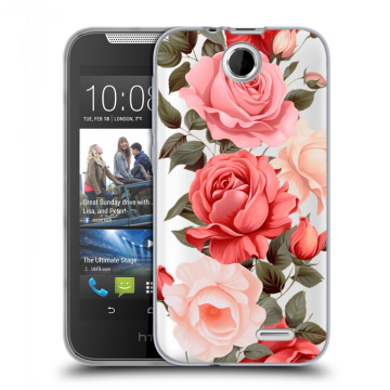 Силиконовый чехол на HTC Desire 310 с принтом Розы