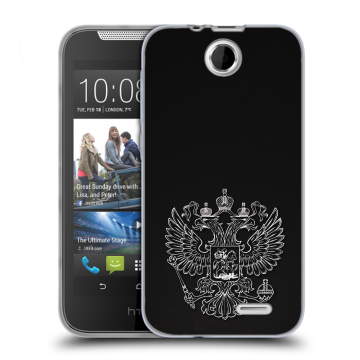 Силиконовый чехол на HTC Desire 310 с принтом Герб России