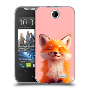 Силиконовый чехол на HTC Desire 310 с принтом милая лиса