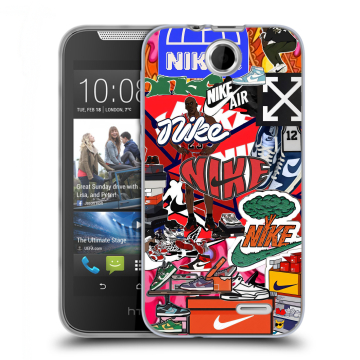 Силиконовый чехол на HTC Desire 310 с принтом Найк Nike яркий