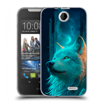 Силиконовый чехол на HTC Desire 310 с принтом бабочки саккура