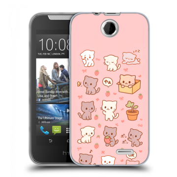 Силиконовый чехол на HTC Desire 310 с принтом Hello Kitty Хелоу Кити