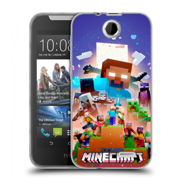 Силиконовый чехол на HTC Desire 310 с принтом Майнкрафт Minecraft Силиконовый чехол на HTC Desire 310 с принтом Майнкрафт Minecraft