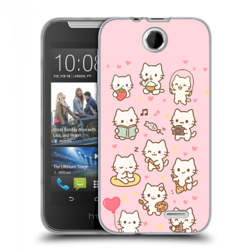 Силиконовый чехол на HTC Desire 310 с принтом Hello Kitty Хелоу Кити