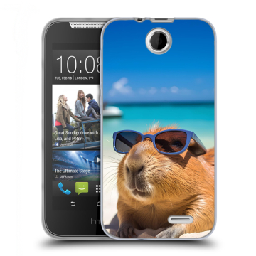 Силиконовый чехол на HTC Desire 310 с принтом Капибара