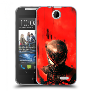 Силиконовый чехол на HTC Desire 310 с принтом человек паук spiderman