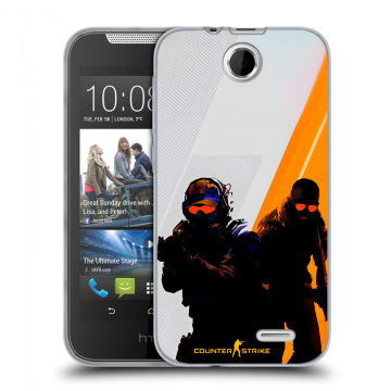 Силиконовый чехол на HTC Desire 310 с принтом Контер страйк Counter strike