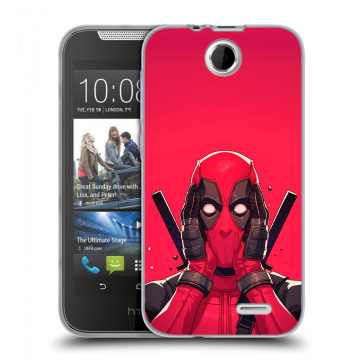 Силиконовый чехол на HTC Desire 310 с принтом Дедпул Deadpool
